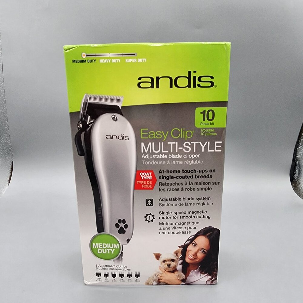 Andis Easy Clip Multi-Style Pet Clipper Kit MC-2 New Open Box Dog Grooming